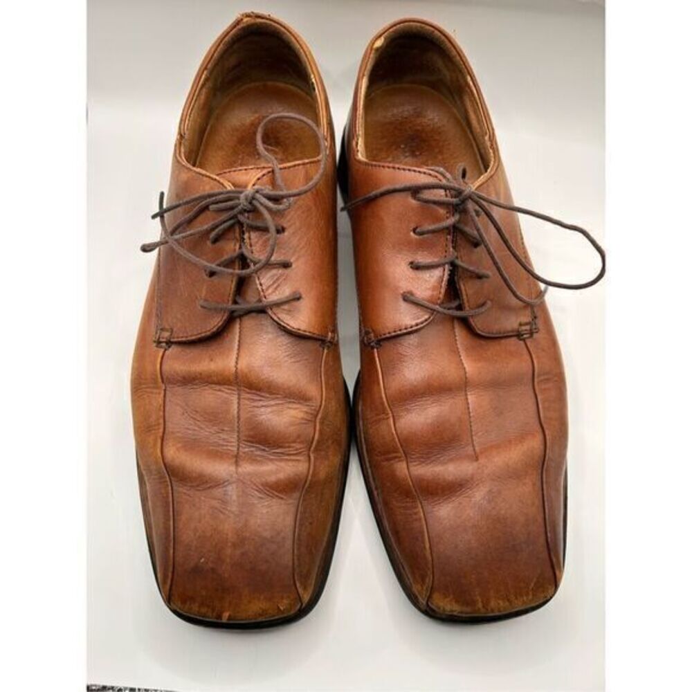 Rockport Trutech Mens 11 M Brown Leather Oxfords Dress Shoes